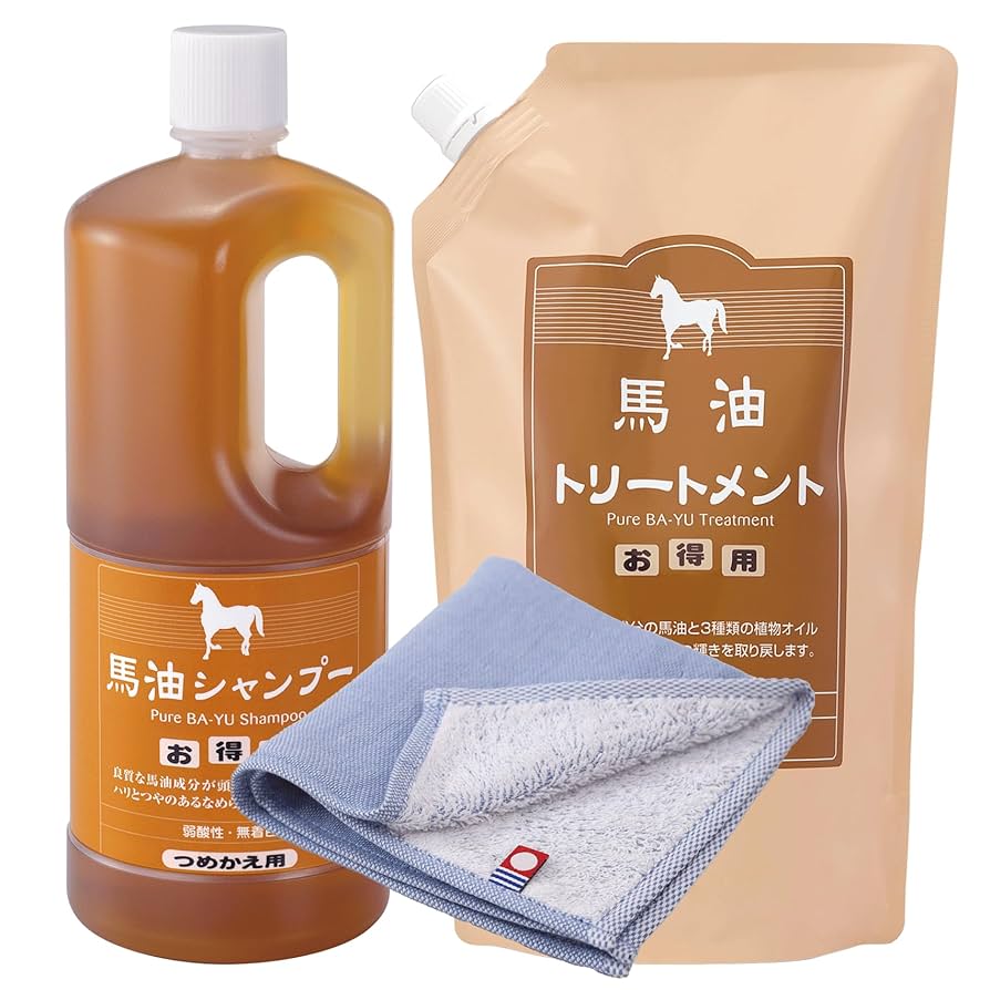 馬油シャンプー・トリートメントセット Amazon | アズマ商事の馬油シャンプー、トリートメント（小